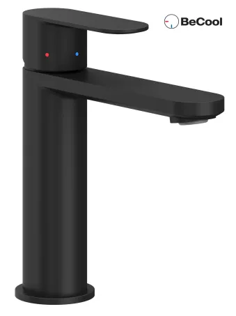 Chrome II mosdócsaptelep BeCool 175 mm lefolyó nélkül CR II 014.21BL, fekete