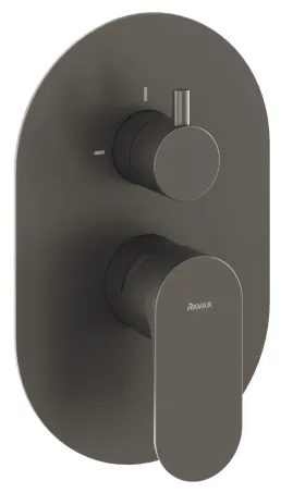 Eleganta falba süllyesztett csaptelep, kétutas, belső egység nélkül EL 065.20GB.O2.RB07E, Graphite Brushed