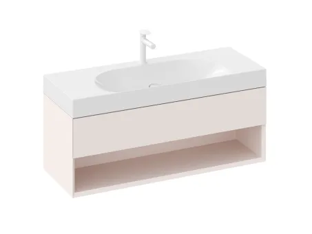SD Lite 120 fürdőszobai szekrény mosdó alá Alabaster Pink