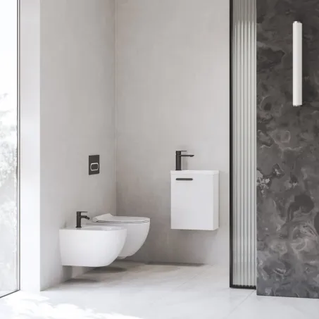 Chrome II mosdócsaptelep BeCool 175 mm lefolyó nélkül CR II 014.21BL, fekete