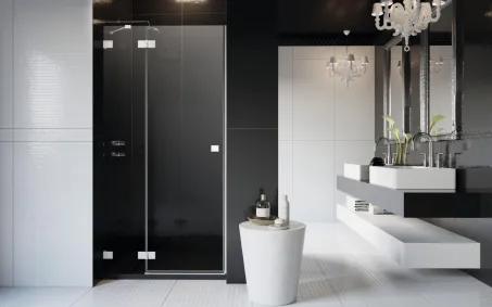 Essenza Pro White DWJ fehér zuhanyajtó 100 átlátszó jobbos