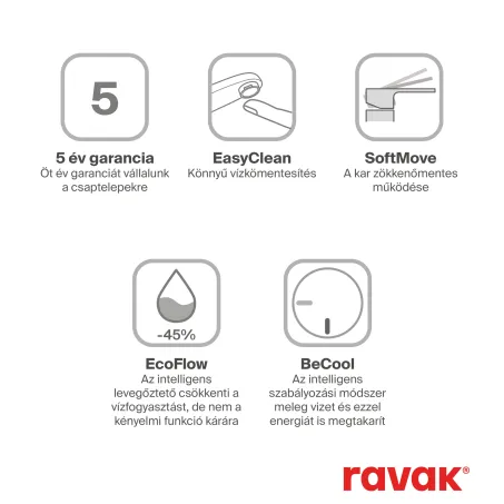 Chrome II mosdócsaptelep BeCool 175 mm lefolyó nélkül CR II 014.21BL, fekete