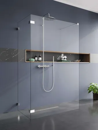 Euphoria Walk-in VI zuhanyfal 100x100 átlátszó