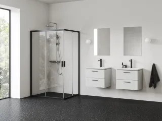 Blix II NBLRV2K 90 zuhanykabin fekete+transparent