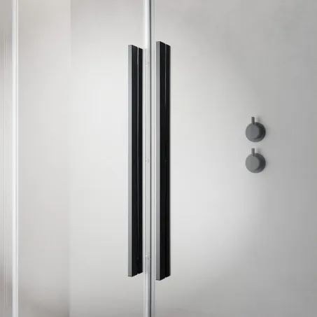 Furo Brushed GunMetal Walk-in szálcsiszolt fegyvermetál zuhanyfal 100 balos átlátszó