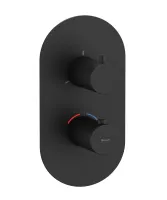 Espirit termosztátos falba süllyesztett csaptelep, háromutas, belső egység nélkül ES 067.20BLM.O3.RB07C, Black Matt