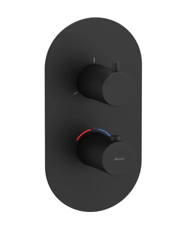Espirit termosztátos falba süllyesztett csaptelep, háromutas, belső egység nélkül ES 067.20BLM.O3.RB07C, Black Matt