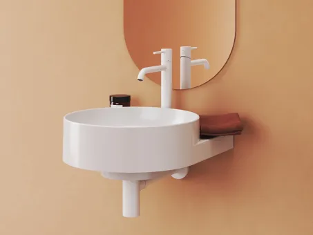 Espirit álló mosdócsaptelep BeCool 340 mm leeresztő nélkül ES 015.11WV, White Velvet