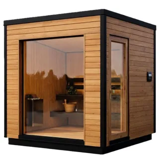 Kültéri Prémium Szauna Lucfenyőből 2x2m 6 személyes