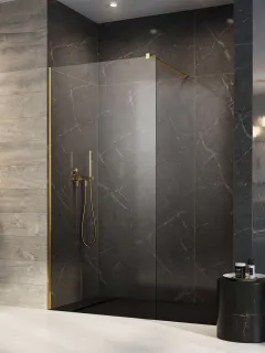 Modo New Gold II Walk-in arany zuhanyfal 135 átlátszó