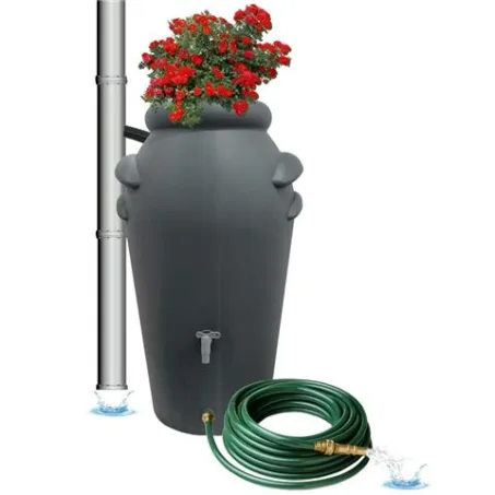 AMFÓRA Szürke műanyag 200 literes esővízgyűjtő