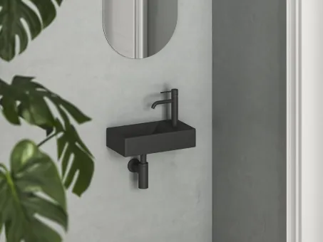 Veda Wall 40 kézmosó jobb matt fekete