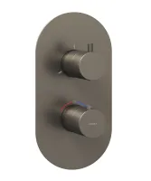 Espirit termosztátos falba süllyesztett csaptelep, háromutas, belső egység nélkül ES 067.20GB.O3.RB07C, Graphite Brushed