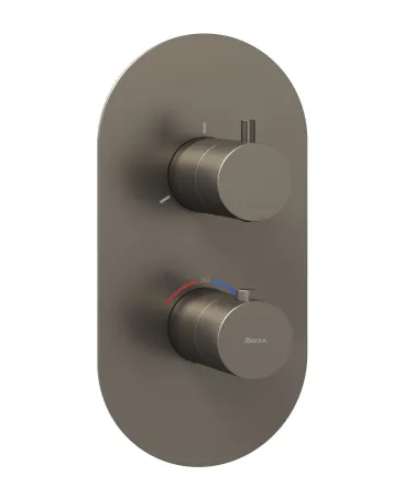 Espirit termosztátos falba süllyesztett csaptelep, háromutas, belső egység nélkül ES 067.20GB.O3.RB07C, Graphite Brushed