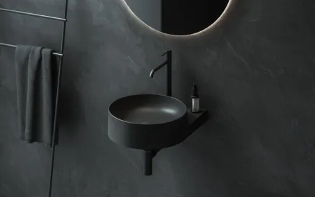 Espirit álló mosdócsaptelep BeCool 340 mm leeresztő nélkül ES 015.21BLM, Black Matt