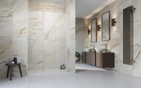 Nes 8 DWS zuhanyajtó 110 átlátszó balos