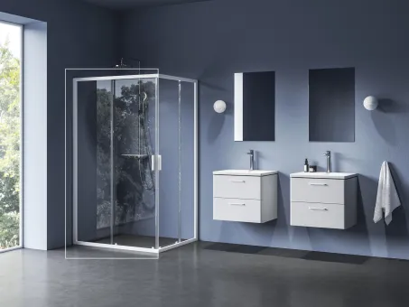 Blix II NBLRV2K 110 zuhanykabin matt fehér+transparent