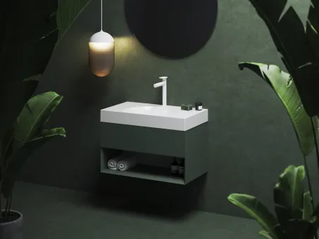 SD Lite 80 fürdőszobai szekrény mosdó alá Grey Green