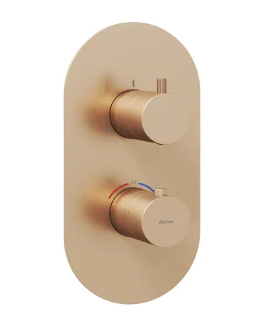 Espirit termosztátos falba süllyesztett csaptelep, háromutas, belső egység nélkül ES 067.60RGB.O3.RB07C, Rose Gold Brushed