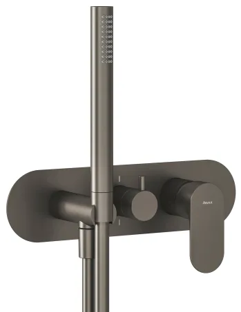 Eleganta falba süllyesztett csaptelep szettel, kétutas, belső egység nélkül EL 065.20GB.O2.RB07D.+S , Graphite Brushed