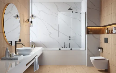 Furo Brushed GunMetal PND II szálcsiszolt fegyvermetál kádparaván 150 átlátszó jobbos