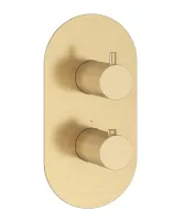 Espirit termosztátos falba süllyesztett csaptelep, háromutas, belső egység nélkül ES 067.60GLB.O3.RB07C, Gold Brushed