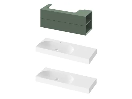 SD Lite 120 J fürdőszobai szekrény mosdó alá Grey Green