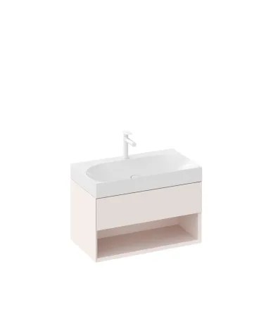 SD Lite 80 fürdőszobai szekrény mosdó alá Alabaster Pink