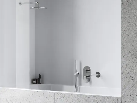 Eleganta falba süllyesztett csaptelep, háromutas, belső egység nélkül EL 068.00CR.O3.RB07F, Chrome