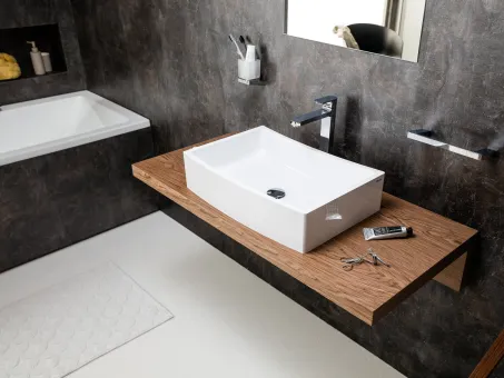 Mosdópult L 120 sötét dió