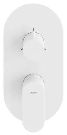 Eleganta falba süllyesztett csaptelep, háromutas, belső egység nélkülEL 068.10WV.O3.RB07F, White Velvet