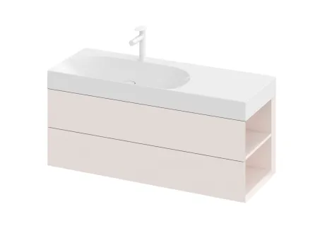 SD Lite 120 J fürdőszobai szekrény mosdó alá Alabaster Pink