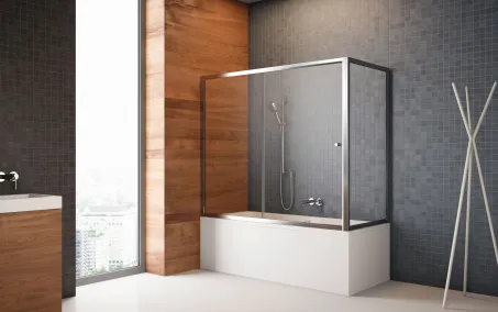 Vesta DWJ+S kádparaván 150x80 átlátszó