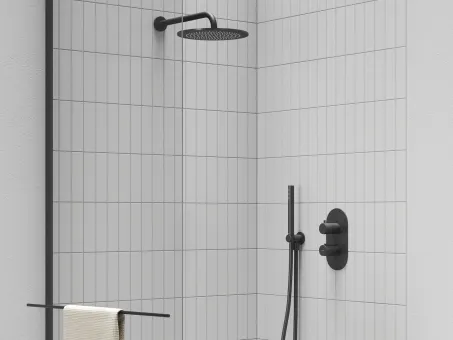 Esőztető zuhanyfej köralakú, 250 mm 980.20BLM, Black Matt