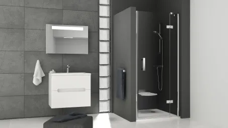 Matrix MSD2-100 zuhanyajtó (B) jobb króm+transparent