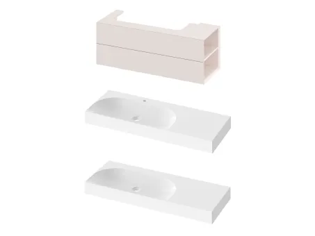SD Lite 120 J fürdőszobai szekrény mosdó alá Alabaster Pink