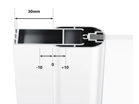 Chrome CPS-90 fix oldalfal matt fehér+transparent