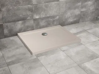 Doros Stone D szögletes lapos beige zuhanytálca 120x80 beige, ajándék szifonnal
