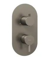 Espirit falba süllyesztett csaptelep, háromutas, belső egység nélkül ES 068.20GB.O3.RB07F, Graphite Brushed