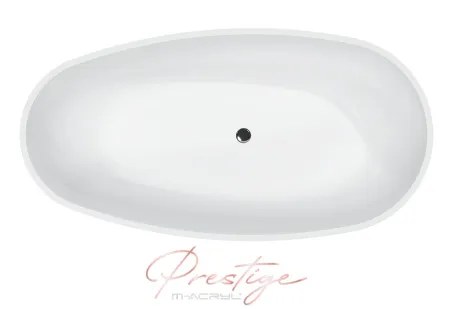 Vanilla szabadon álló műmárvány kád fekete előlappal