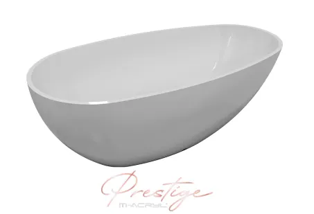 Vanilla szabadon álló műmárvány kád fehér előlappal