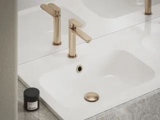 Eleganta álló mosdócsaptelep BeCool 174 mm leeresztő nélkül EL 012.61RGB, Rose Gold Brushed