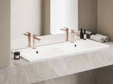 Eleganta álló mosdócsaptelep BeCool 174 mm leeresztő nélkül EL 012.61RGB, Rose Gold Brushed