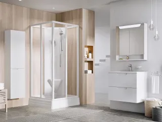 Supernova ASBRV2 80x80 zuhanybox fehér+transparent