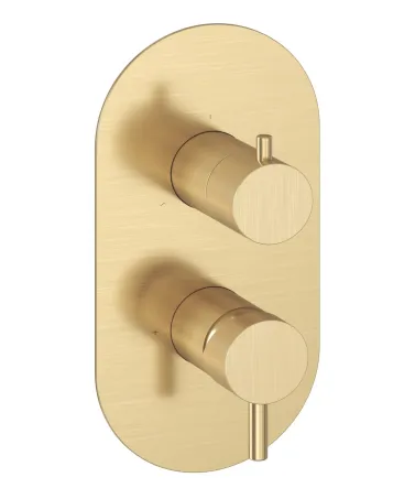 Espirit falba süllyesztett csaptelep, háromutas, belső egység nélkül ES 068.60GLB.O3.RB07F, Gold Brushed