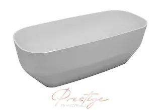 Violet szabadon álló műmárvány kád fekete előlappal