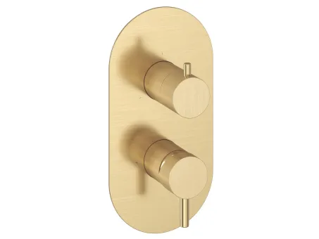 Espirit falba süllyesztett csaptelep, háromutas, belső egység nélkül ES 068.60GLB.O3.RB07F, Gold Brushed