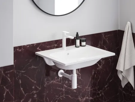 Chrome Slim 70 mosdó fehér, furattal