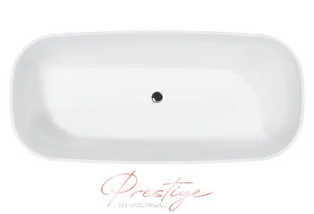 Violet szabadon álló műmárvány kád fekete előlappal