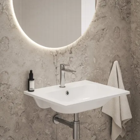 Chrome Slim 70 mosdó fehér, furattal